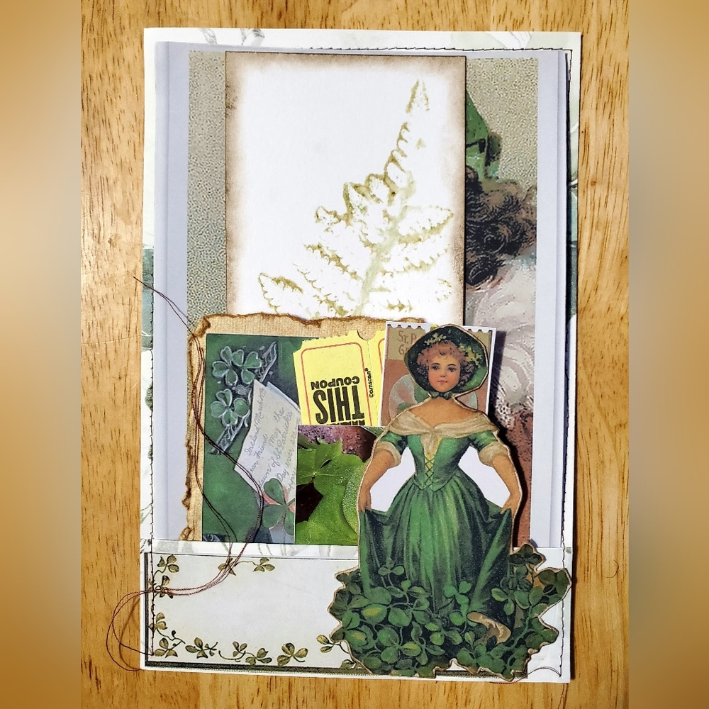 🍀 HAND CRAFTED ST. PATRICK'S DAY ephemera pocket